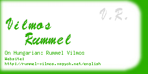 vilmos rummel business card